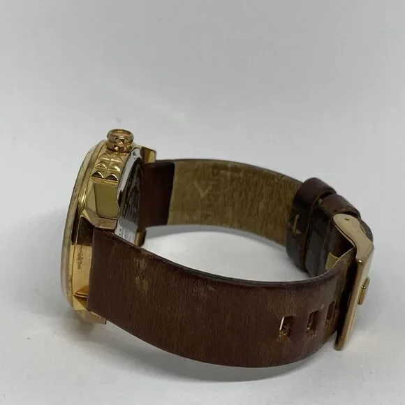 Diesel Nuki DZ-5477 Women's Brown Leather Analog Dial Quartz Wrist Watch VK603